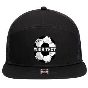 Personalized Soccer Name Custom Family Game Day 7 Panel Mesh Trucker Snapback Hat