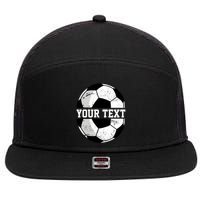 Personalized Soccer Name Custom Family Game Day 7 Panel Mesh Trucker Snapback Hat