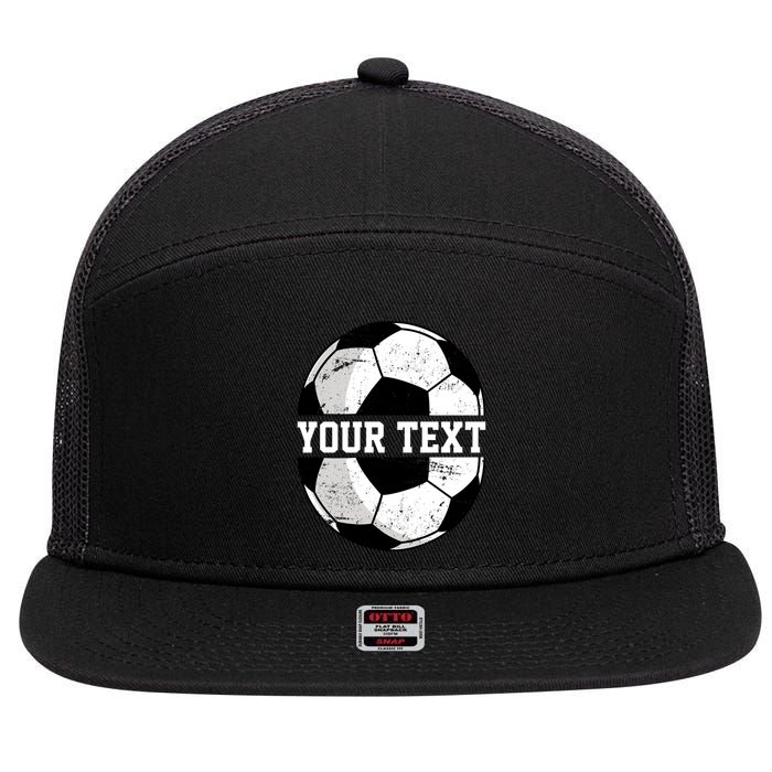 Personalized Soccer Name Custom Family Game Day 7 Panel Mesh Trucker Snapback Hat