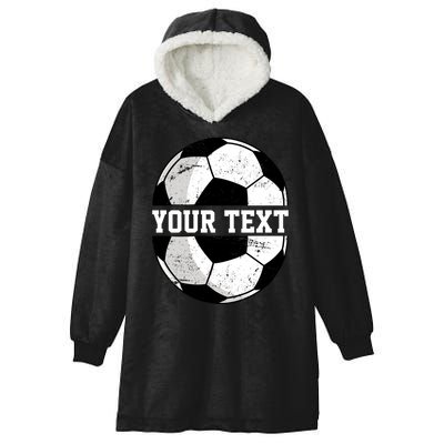 Personalized Soccer Name Custom Family Game Day Hooded Wearable Blanket