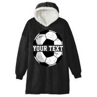 Personalized Soccer Name Custom Family Game Day Hooded Wearable Blanket