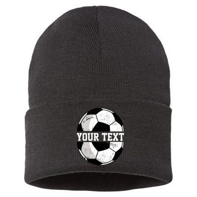 Personalized Soccer Name Custom Family Game Day Sustainable Knit Beanie