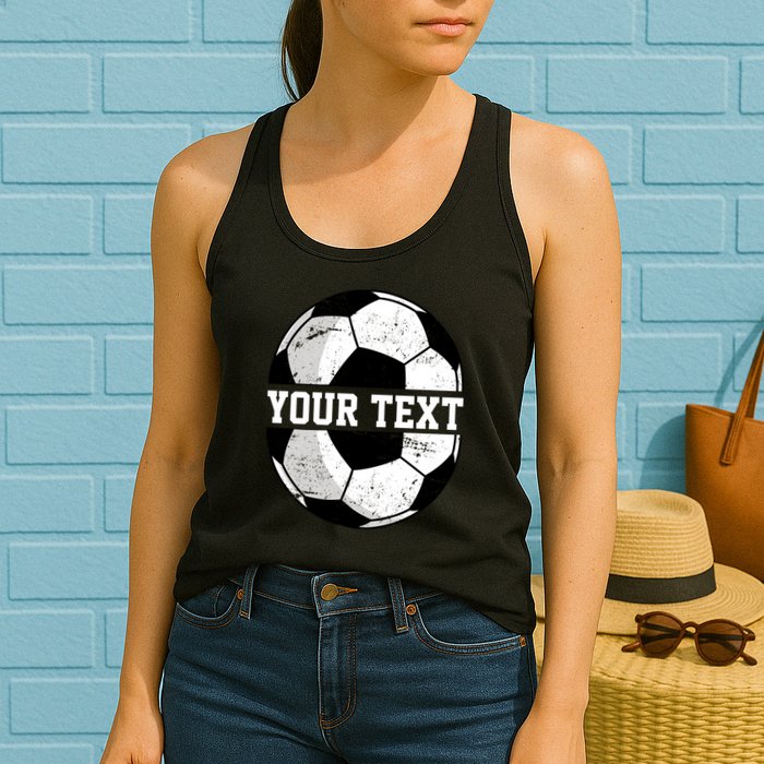 Personalized Soccer Name Custom Family Game Day Womens Tank Top