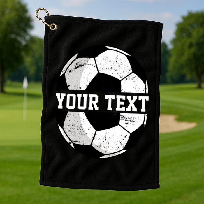 Personalized Soccer Name Custom Family Game Day Golf Towel