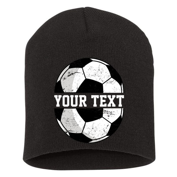 Personalized Soccer Name Custom Family Game Day Short Acrylic Beanie