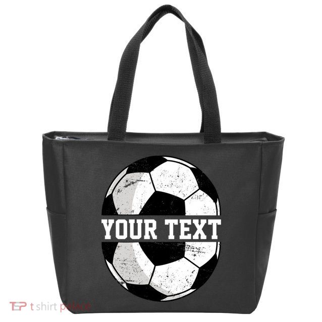 Personalized Soccer Name Custom Family Game Day Zip Tote Bag