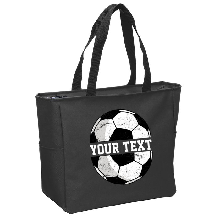 Personalized Soccer Name Custom Family Game Day Zip Tote Bag