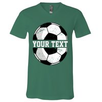 Personalized Soccer Name Custom Family Game Day V-Neck T-Shirt
