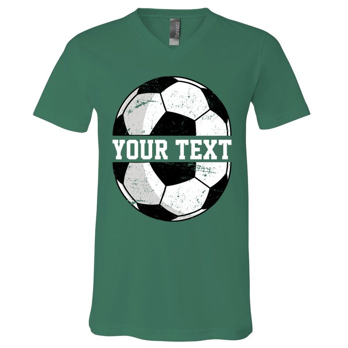 Personalized Soccer Name Custom Family Game Day V-Neck T-Shirt
