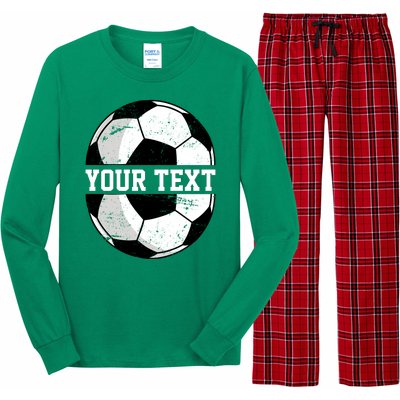 Personalized Soccer Name Custom Family Game Day Long Sleeve Pajama Set