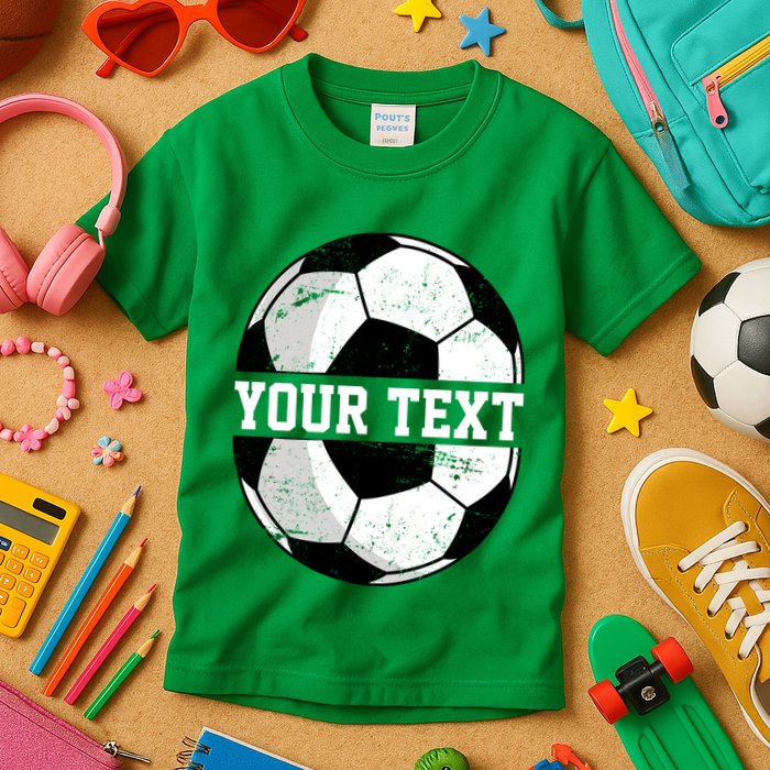 Personalized Soccer Name Custom Family Game Day Kids T-Shirt