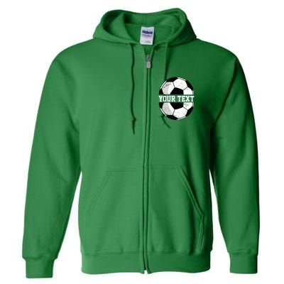 Personalized Soccer Name Custom Family Game Day Full Zip Hoodie