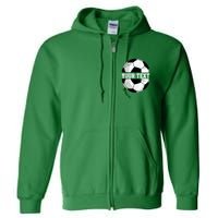 Personalized Soccer Name Custom Family Game Day Full Zip Hoodie