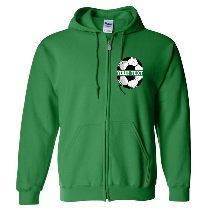 Personalized Soccer Name Custom Family Game Day Full Zip Hoodie