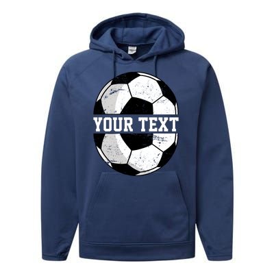 Personalized Soccer Name Custom Family Game Day Performance Fleece Hoodie