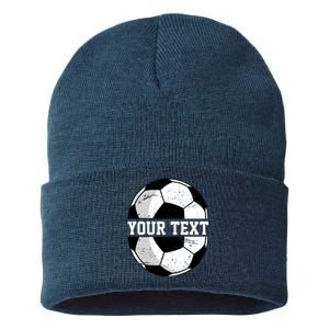 Personalized Soccer Name Custom Family Game Day Sustainable Knit Beanie