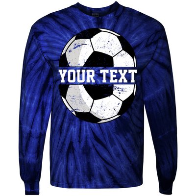 Personalized Soccer Name Custom Family Game Day Tie-Dye Long Sleeve Shirt