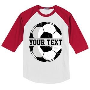 Personalized Soccer Name Custom Family Game Day Kids Colorblock Raglan Jersey