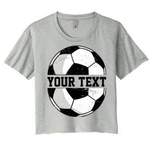 Personalized Soccer Name Custom Family Game Day Women's Crop Top Tee