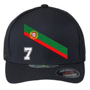 Portugal Soccer Number 7 Portugese Football Sports Lover Fan Flexfit Unipanel Trucker Cap