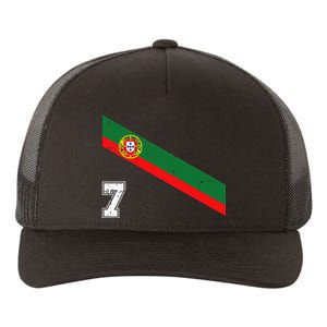 Portugal Soccer Number 7 Portugese Football Sports Lover Fan Yupoong Adult 5-Panel Trucker Hat