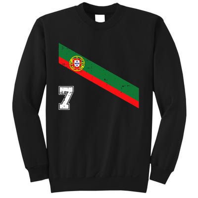 Portugal Soccer Number 7 Portugese Football Sports Lover Fan Sweatshirt