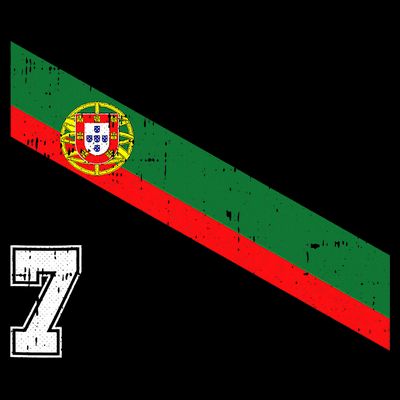 Portugal Soccer Number 7 Portugese Football Sports Lover Fan T-Shirt