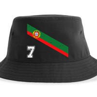 Portugal Soccer Number 7 Portugese Football Sports Lover Fan Sustainable Bucket Hat