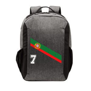 Portugal Soccer Number 7 Portugese Football Sports Lover Fan Vector Backpack