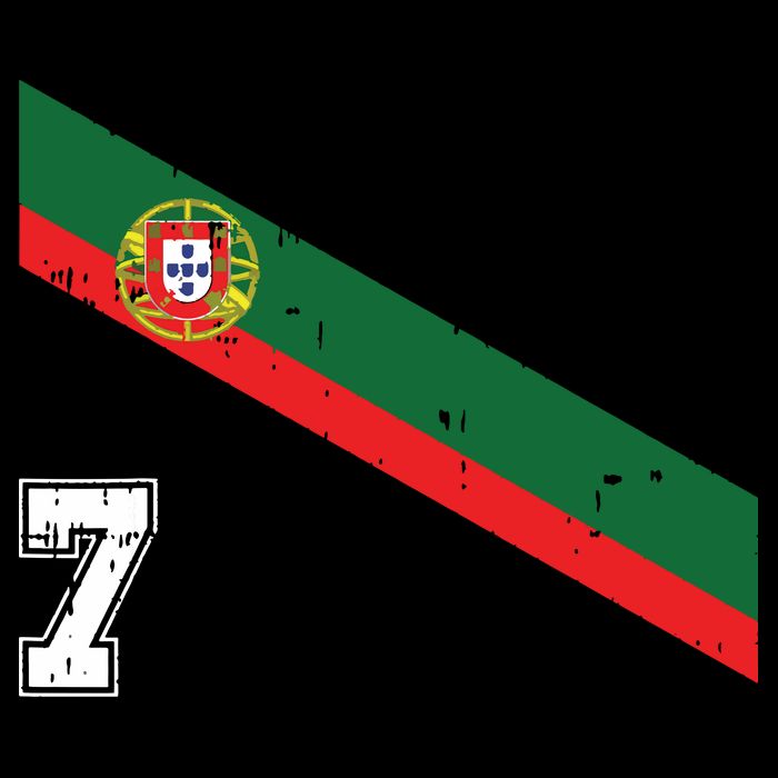 Portugal Soccer Number 7 Portugese Football Sports Lover Fan Drawstring Bag