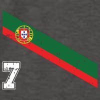 Portugal Soccer Number 7 Portugese Football Sports Lover Fan Vector Backpack