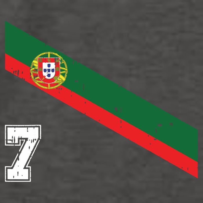 Portugal Soccer Number 7 Portugese Football Sports Lover Fan Vector Backpack