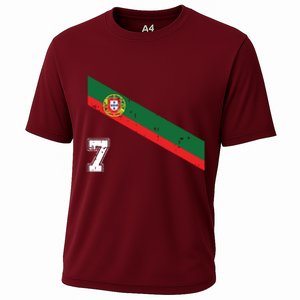 Portugal Soccer Number 7 Portugese Football Sports Lover Fan Cooling Performance Crew T-Shirt