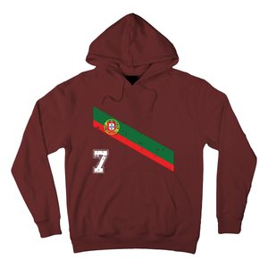 Portugal Soccer Number 7 Portugese Football Sports Lover Fan Hoodie