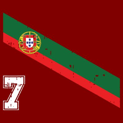 Portugal Soccer Number 7 Portugese Football Sports Lover Fan T-Shirt