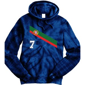 Portugal Soccer Number 7 Portugese Football Sports Lover Fan Tie Dye Hoodie