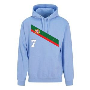 Portugal Soccer Number 7 Portugese Football Sports Lover Fan Unisex Surf Hoodie