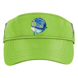 Painted Starry Night Whale Adult Drive Performance Visor