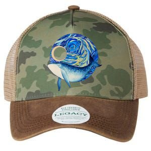 Painted Starry Night Whale Legacy Tie Dye Trucker Hat