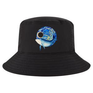 Painted Starry Night Whale Cool Comfort Performance Bucket Hat