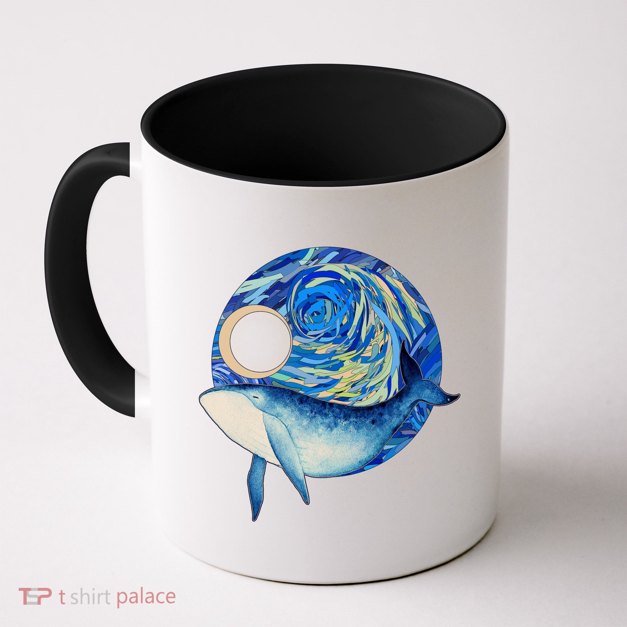 Painted Starry Night Whale Mug