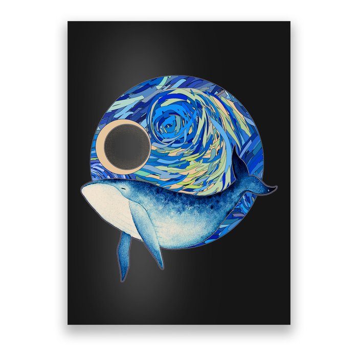 Painted Starry Night Whale Poster