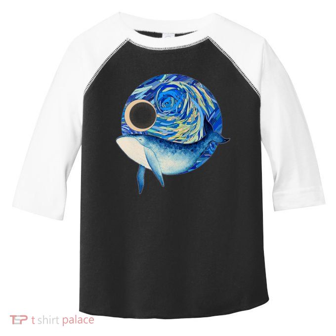 Painted Starry Night Whale Toddler Fine Jersey T-Shirt