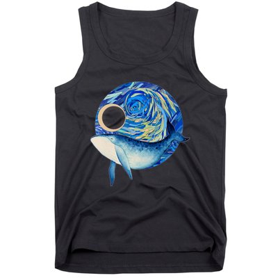 Painted Starry Night Whale Tank Top