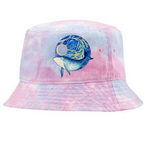 Painted Starry Night Whale Tie-Dyed Bucket Hat