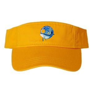 Painted Starry Night Whale Valucap Bio-Washed Visor