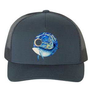 Painted Starry Night Whale Yupoong Adult 5-Panel Trucker Hat