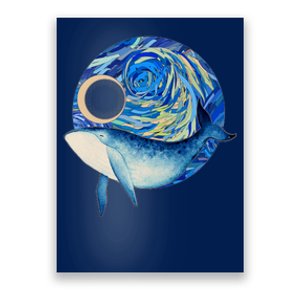 Painted Starry Night Whale Poster