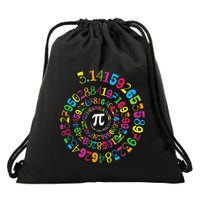 Pi Spiral Novelty Math Geek 3.14 Pi Day Drawstring Bag