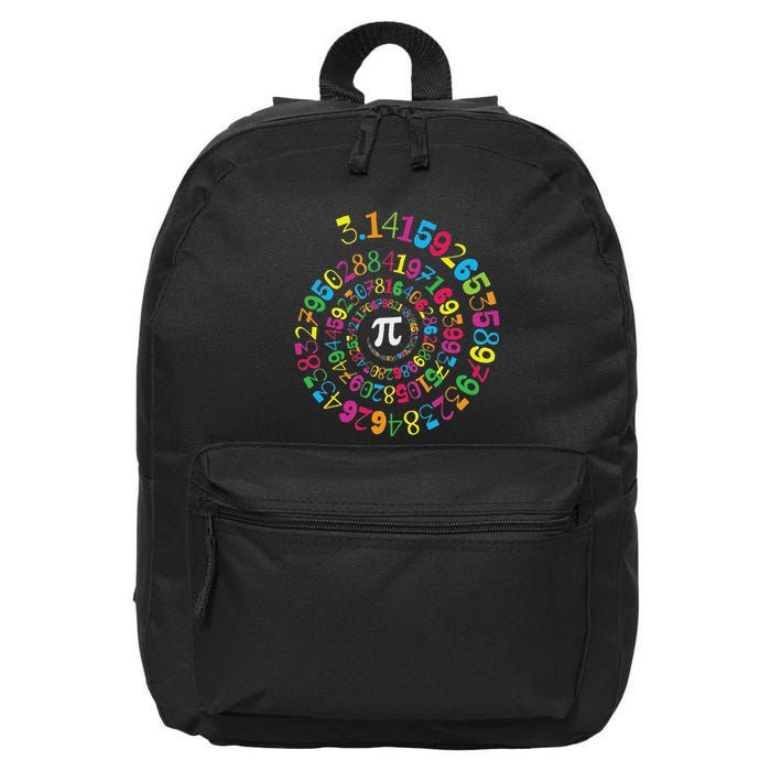 Pi Spiral Novelty Math Geek 3.14 Pi Day 16 in Basic Backpack